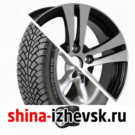Колесо в сборе BF Goodrich G Force Stud 195/65 R15 Q 95 + NEO 540 6xR15 5×100 ET40 DIA57.1 с эффектом хрома в Ижевске